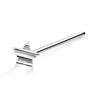 Star Silver Straight Nose Stud NSKA-03c